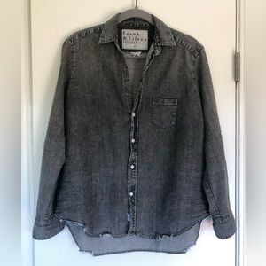 Frank & Eileen shirt, size small, color grey